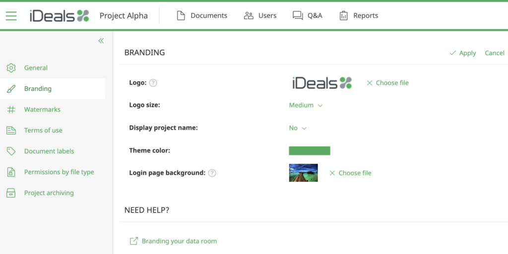 IdealsVDR branding example